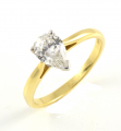 18ct Gold Pear Shape Diamond Ring