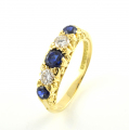 18ct Gold Sapphire and Diamond Five Stone Ring
